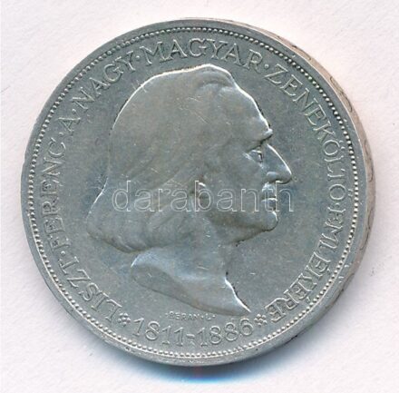 1936. 2P Ag 'Liszt' T:2 patina, kis ph Adamo P7.3