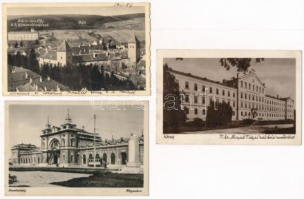 6 db RÉGI magyar város képeslap: Szombathely, Kőszeg / 6 pre-1945 Hungarian town-view postcards