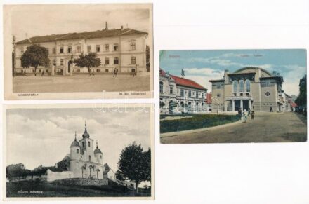 6 db RÉGI magyar város képeslap: Sopron, Szombathely, Kőszeg, Pécs / 6 pre-1945 Hungarian town-view postcards