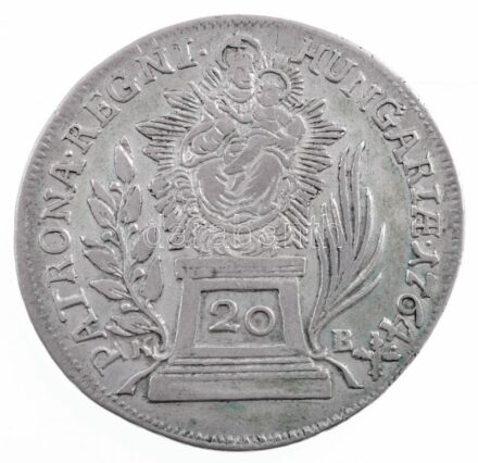 1764K-B 20kr Ag 'Mária Terézia' (6,53g) T:2,2- patina Hungary 1764K-B 20 Kreuzer Ag 'Maria Theresia' (6,53g) C:XF,VF patina Huszár: 1699., Unger III.: 1240.a
