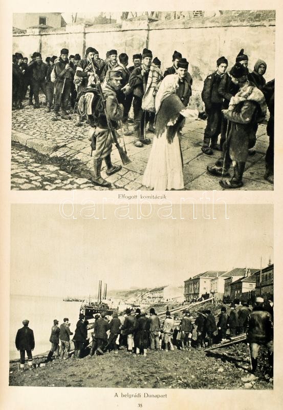 Háborús album. A világháború történelme képekben. Szerk.: Tábori Kornél. Pesti Napló kiadása. Bp.,é.n.,Jókai Nyomda, 240 p. Gazdag fekete-fehér képanyaggal illusztrált. A borító Földes Imre (1881-1948) grafikus munkája. Kiadói - Image 3