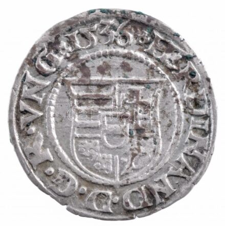 1536K-B Denár Ag 'I. Ferdinánd' (0,55g) T:2,2- patina Hungary 1536K-B Denar Ag 'Ferdinand I' (0,55g) C:XF,VF patina Huszár: 935., Unger II.: 745.a