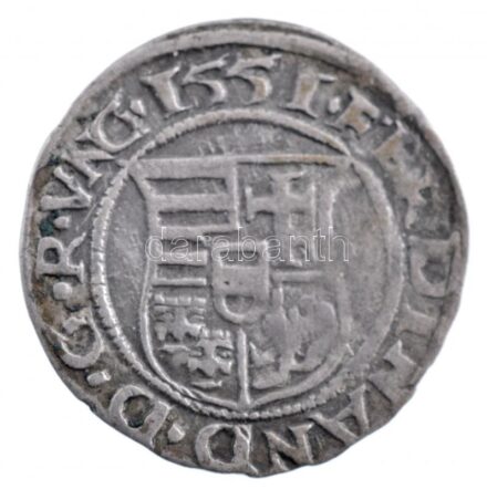 1551K-B Denár Ag 'I. Ferdinánd' (0,45g) T:2- patina Hungary 1551K-B Denar Ag 'Ferdinand I' (0,45g) C:VF patina Huszár: 935., Unger II.: 745.a