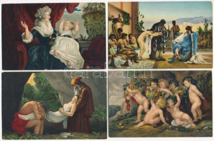51 db RÉGI Stengel litho képeslap / 51 pre-1945 Stengel litho postcards