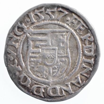 1557K-B Denár Ag 'I. Ferdinánd' (0,36g) T:2- patina Hungary 1557K-B Denar Ag 'Ferdinand I' (0,36g) C:VF patina Huszár: 935., Unger II.: 745.a