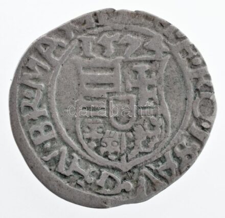 1574K-B Denár Ag 'I. Ferdinánd' (0,44g) T:2,2- patina Hungary 1574K-B Denar Ag 'Ferdinand I' (0,44g) C:XF,VF patina