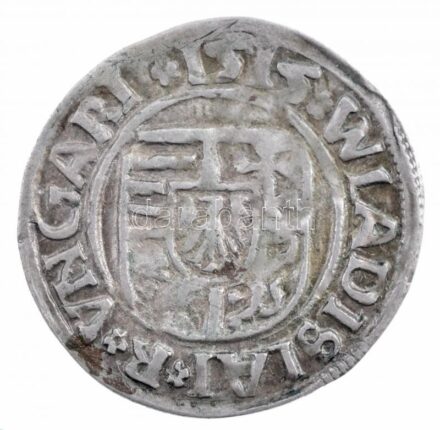 1515K-G Denár Ag 'II. Ulászló' (0,53g) T:2- patina Hungary 1515K-G Denar Ag 'Wladislaus II' (0,53g) C:VF patina Huszár: 811. Unger I.: 646.c