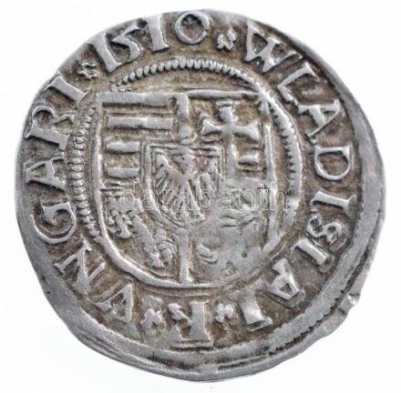 1510K-G Denár Ag 'II. Ulászló' (0,55g) T:2- patina Hungary 1510K-G Denar Ag 'Wladislaus II' (0,55g) C:VF patina Huszár: 811. Unger I.: 646.c
