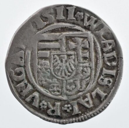 1511K-G Denár Ag 'II. Ulászló' (0,61g) T:2- patina Hungary 1511K-G Denar Ag 'Wladislaus II' (0,61g) C:VF patina Huszár: 811. Unger I.: 646.c