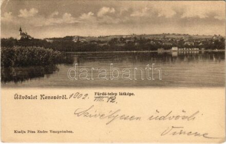 1902 Balatonkenese, Kenese; fürdő telepi részlet. Pósa Endre kiadása (EK)