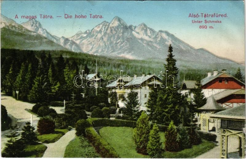 Alsótátrafüred, Unter-Schmecks, Dolny Smokovec (Magas-Tátra, Vysoké Tatry);