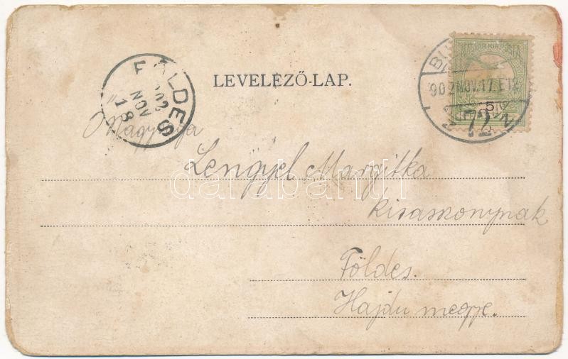 1902 Budapest XXII. Nagytétény, Tétényi Katonai Lövölde, Alakok kivitele a lövés előtt. Weigand István kiadása (b) - Image 2