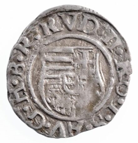 1580K-B Denár Ag 'Rudolf' (0,45g) T:2- patina, kis peremhiány Hungary 1580K-B Denar Ag 'Rudolf' (0,45g) C:VF patina, part of the edge is missing Huszár: 1059.,Unger II.: 811.a