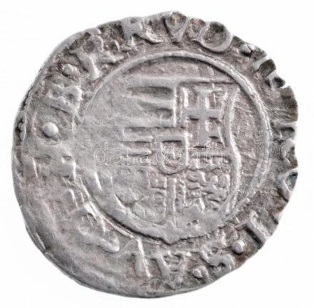 1581K-B Denár Ag 'Rudolf' (0,40g) T:2- patina Hungary 1581K-B Denar Ag 'Rudolf' (0,40g) C:VF patina Huszár: 1059.,Unger II.: 811.a