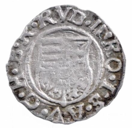 1582K-B Denár Ag 'Rudolf' (0,38g) T:2- patina Hungary 1582K-B Denar Ag 'Rudolf' (0,38g) C:VF patina Huszár: 1059.,Unger II.: 811.a