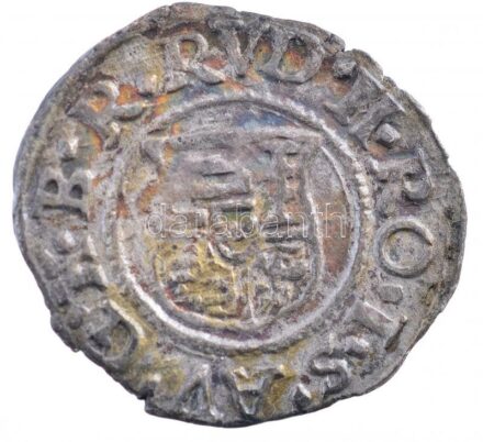 1587K-B Denár Ag 'Rudolf' (0,48g) T:2,2- patina Hungary 1587K-B Denar Ag 'Rudolf' (0,48g) C:XF,VF patina Huszár: 1059.,Unger II.: 811.a