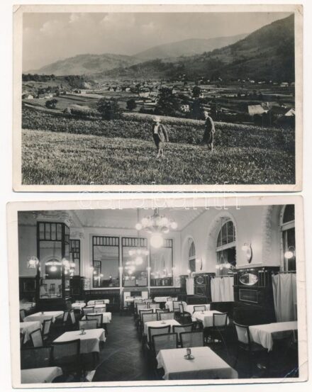 2 db RÉGI város képeslap: Gyimesbükk, Budapest (Café Westend étterem és kávéház) / 2 pre-1945 town-view postcards: Ghimes-Faget, Budapest