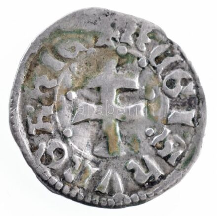 1373-1382 Denár Ag 'I. Nagy Lajos' (0,50g) T:2,2- patina Hungary 1373-1382 Denar Ag 'Louis I' (0,50g) C:XF,VF patina Huszár: 547., Unger I.: 432.a