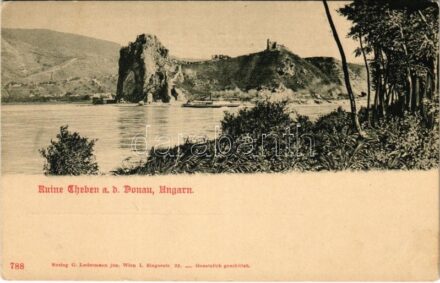 Dévény, Theben a. d. Donau, Devín (Pozsony, Bratislava); várrom. C. Ledermann 788. / castle ruins