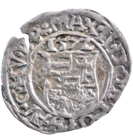 1572K-B Denár Ag 'Miksa' (0,44g) T:2- patina, kis kitörés Hungary 1572K-B Denar Ag 'Maximilian' (0,44g) C:VF patina, cracked Huszár: 992.,Unger II.: 766.a