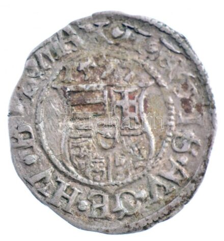 1577K-B Denár Ag 'Miksa' (0,45g) T:2 patina Hungary 1577K-B Denar Ag 'Maximilian' (0,45g) C:XF patina Huszár: 993.,Unger II.: 767.a