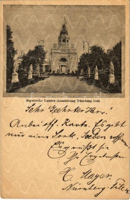 1896 (Vorläufer) Nürnberg, Nuremberg; Bayerische Landes-Ausstellung / Bavarian state exhibition (EK)
