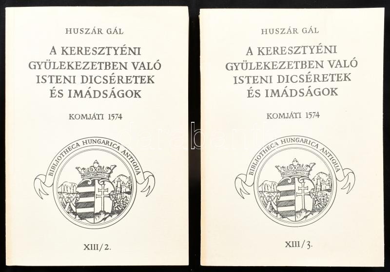 Huszár Gál: A keresztyén gyülekezetben való isteni dicséretek és imádságok. Komjáti 1574. I-II. köt. A fakszimilie kiadás szövegét közzéteszi Kőszeghy Péter. Hubert Gizella tanulmányával. Bibliotheca Hungarica Antiqua. XIII/2-3.