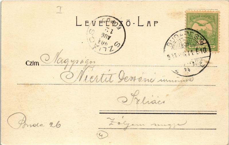 1904 Budapest I. Tabán, Rácz fürdő és templom, kávé és tejcsarnok (EK) - Image 2