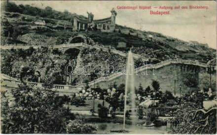 1912 Budapest I. Gellérthegyi följárat, szökőkút