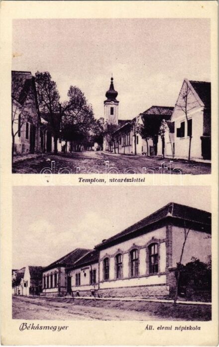 Budapest III. Békásmegyer, templom, utca, állami elemi népiskola