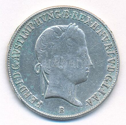 1842B 20kr Ag 'V. Ferdinánd' T:2,2- patina, ph Hungary 1842B 20 Kreuzer Ag 'Ferdinand V' C:XF,VF patina, edge error Huszár:2081.,Unger III.: 1419.
