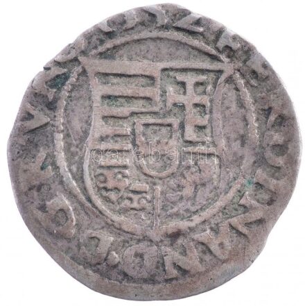 1552K-B Denár Ag 'I. Ferdinánd' (0,48g) T:2- hajlott lemez, patina Hungary 1552K-B Denar Ag 'Ferdinand I' (0,48g) C:VF curved coin, patina Huszár: 935., Unger II.: 745.a