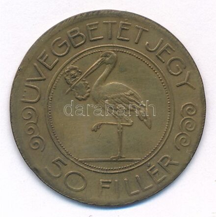 ~1930. 'Üvegbetétjegy / Budapesti Központi Általános Tejcsarnok Rt. 90. sz. fiókja' 50f üvegbetétjegy (30mm) T:2