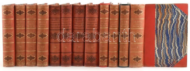 Arany János összes munkái. I-VIII. köt.: I. köt.: Kisebb költemények. II. köt.: Elbeszélő költemények. I. köt. (Toldi, Toldi szerelme. Toldi estéje.) III. köt.: Elbeszélő költemények. II. köt. IV. köt.: Elbeszélő (III. köt.)