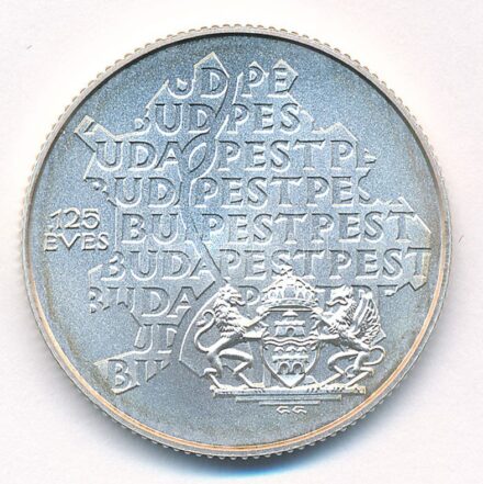 1998. 750Ft Ag 'Budapest 125 éves' kapszulában, az MNB színes tájékoztatójával T:BU Adamo EM149