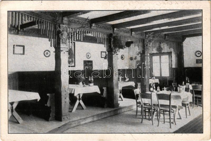 1941 Budapest XXII. Budafok, Schindele Macskacsárda éttermei a Duna parton, belső. Felvétel és klisé ifj. Weinwurm A. és társa (EK)