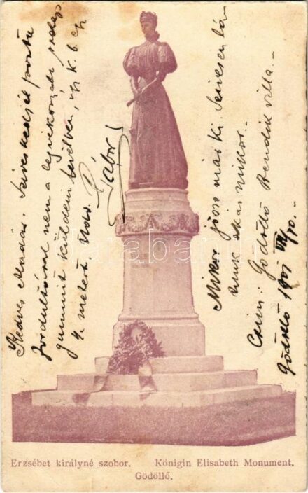 1901 Gödöllő, Erzsébet királyné (Sisi) szobor (r)
