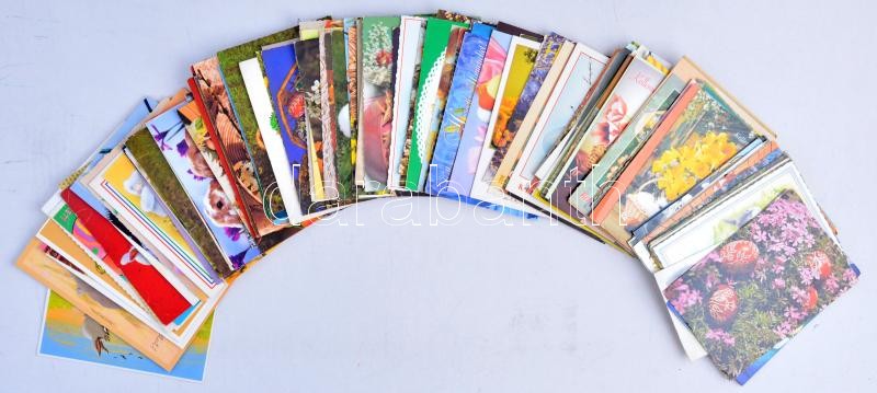 Kb. 150 db MODERN húsvéti üdvözlő képeslap / Cca. 150 modern Easter greeting postcards