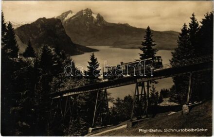 Schnurtobelbrücke, Rigi-Bahn / Vitznau-Rigi Railway, locomotive, train