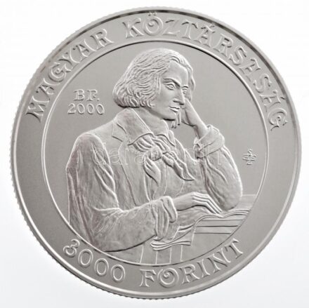 2000. 3000Ft Ag '125 éves a Liszt Ferenc Zeneművészeti Egyetem' kapszulában, tanúsítvánnyal, az MNB színes tájékoztatójával T:BU Adamo EM168