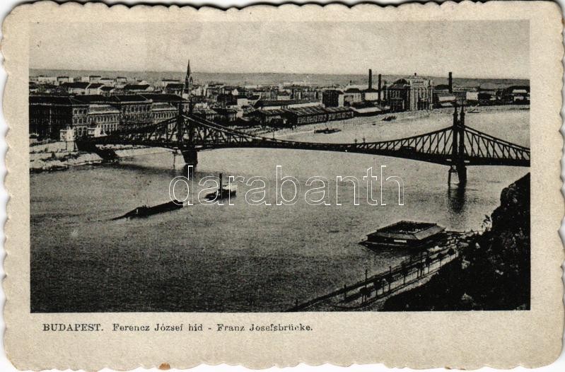 Budapest, Ferenc József híd, dunai uszoda, fürdő (EK)