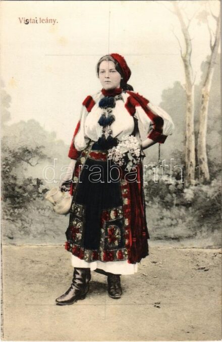 Viota (vistai) leány. Schuster Emil kiadása / Transylvanian folklore from Visea