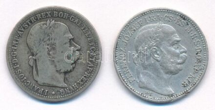 1915KB 1K Ag 'Ferenc József' + Ausztria 1896. 1K Ag 'Ferenc József' + T:2,2- patina, ph. Adamo K5.1, Krause KM#2804