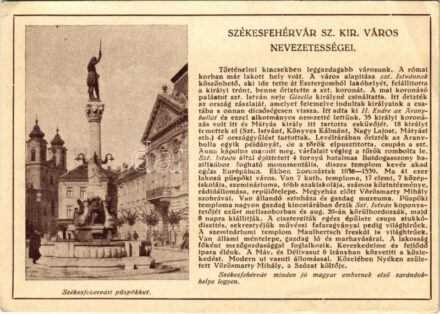 Székesfehérvár, Sz. Kir. Város nevezetességei: Püpökkút. Farkasfalvi Kornél kiadása (EB)