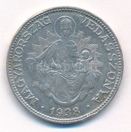 1938. 2P Ag 'Madonna' T:2,2- patina, ph, kis karc Adamo P7