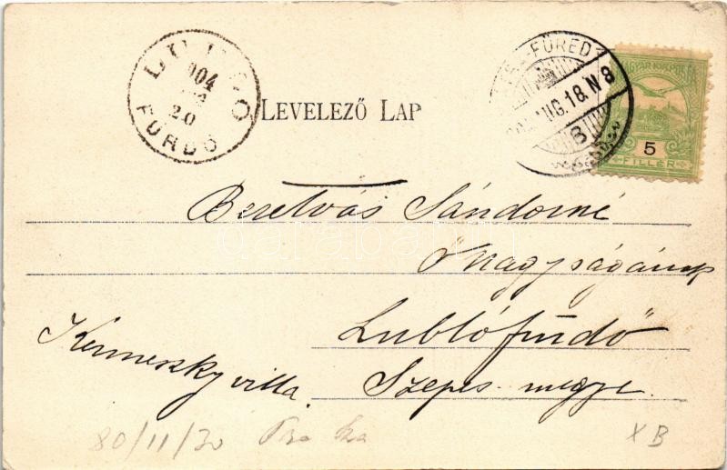 1904 Tátrafüred, Ótátrafüred, Altschmecks, Stary Smokovec (Tátra, Magas-Tátra, Vysoké Tatry); Grand Hotel Nagyszálloda. Divald Károly kiadása / hotel (kis szakadás / small tear) - Image 2