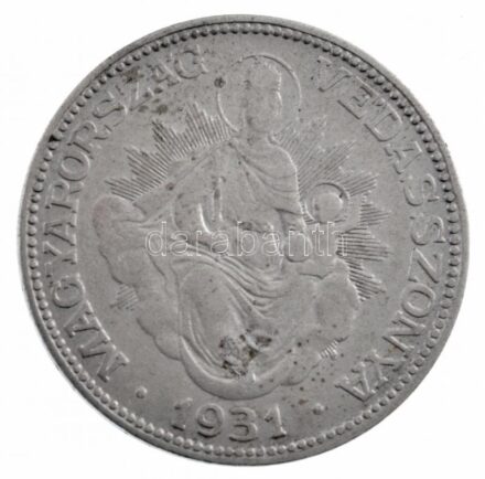 1931. 2P Ag 'Madonna' T:2- Adamo P7