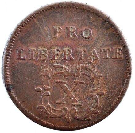 1705. X Poltura Cu 'II. Rákóczi Ferenc' (7,89g) T:2 karc Hungary 1705. X Poltura Cu 'Francis II Rákóczi' (7,89g) C:XF scratched Huszár: 1535., Unger II.: 1133.a