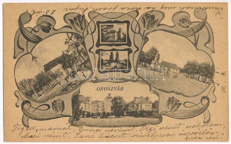 1921 Oroszvár, Rusovce (Pozsony, Pressburg, Bratislava); Gróf Lónyay kastély (Zichy kastély). Preisak György kiadása / castle. Art Nouveau (EK)