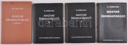 Dr. Unger Emil: Magyar éremhatározó I. kötet. Budapest, MÉE, 1974. + Dr. Unger Emil: Magyar éremhatározó II. kötet. Budapest, MÉE, 1976. + Dr. Unger Emil: Magyar éremhatározó III. kötet. Budapest, MÉE, 1976. + Dr. Unger Emil: Magyar